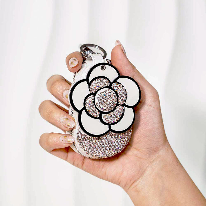 Flower Crystal Keyholder With Mirror