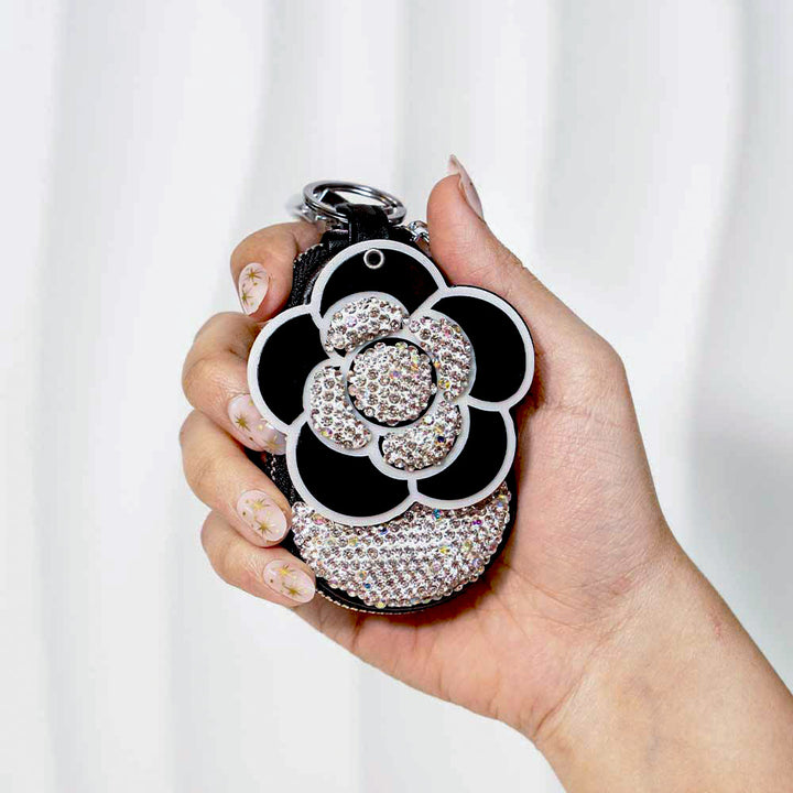 Flower Crystal Keyholder With Mirror