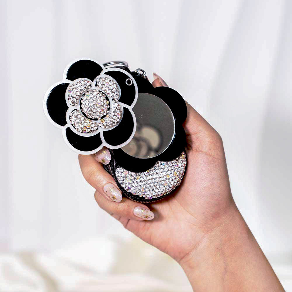 Flower Crystal Keyholder With Mirror