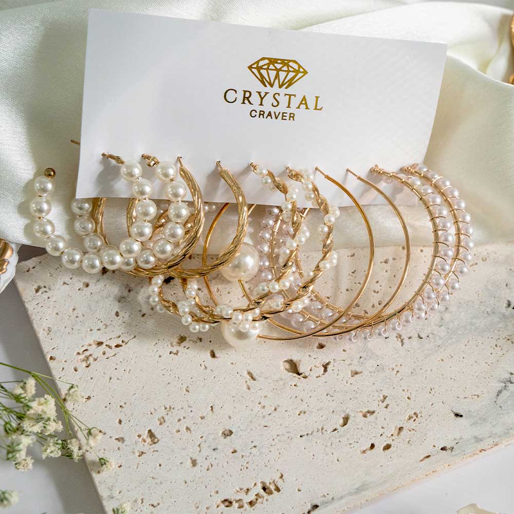 Hoop Decor Earring Set Of 5