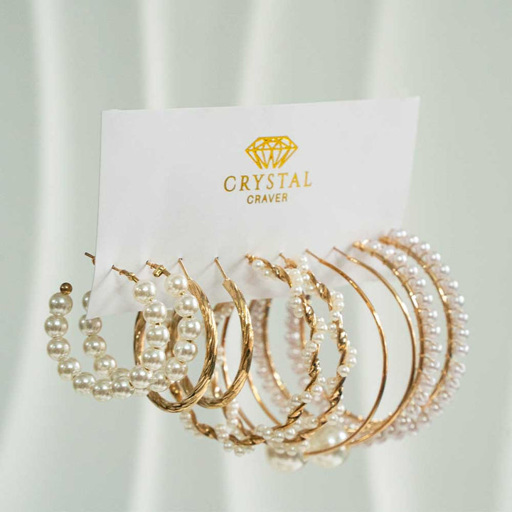 Hoop Decor Earring Set Of 5