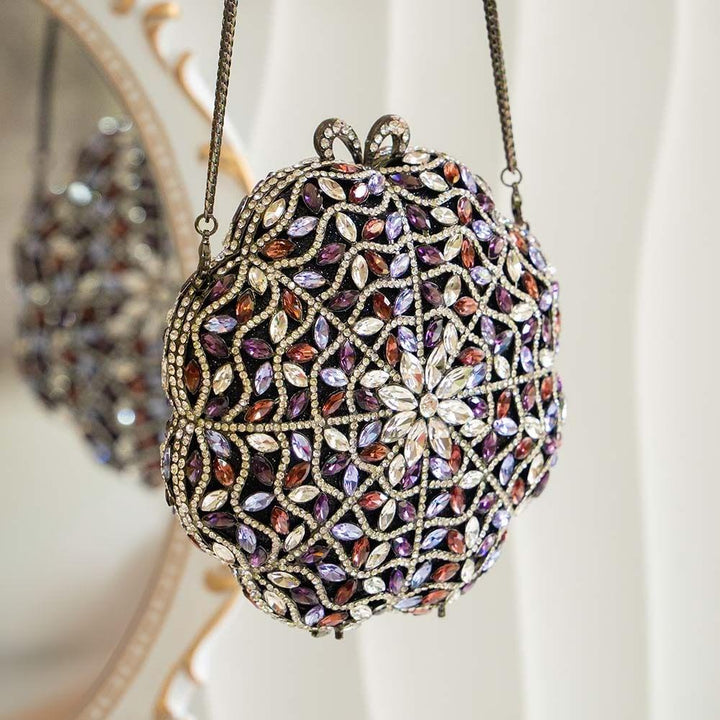 Orchid Crystal Clutch Bag