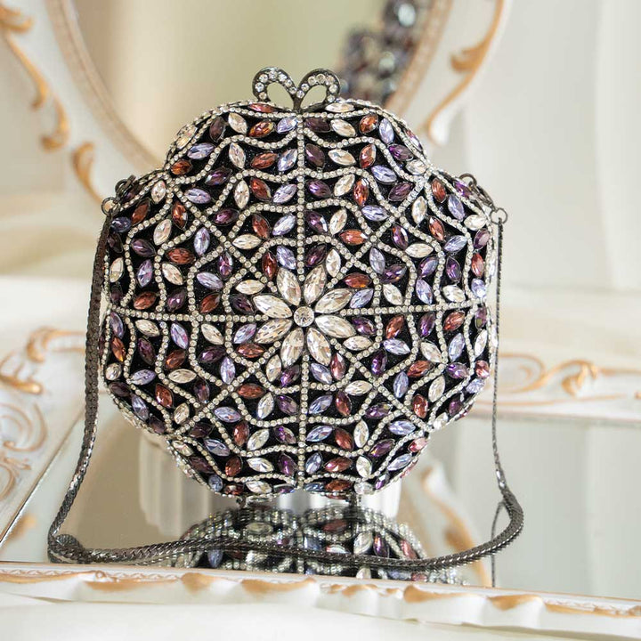 Orchid Crystal Clutch Bag