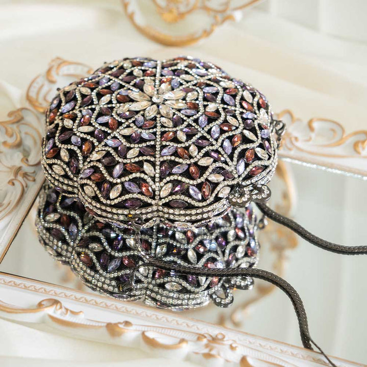Orchid Crystal Clutch Bag