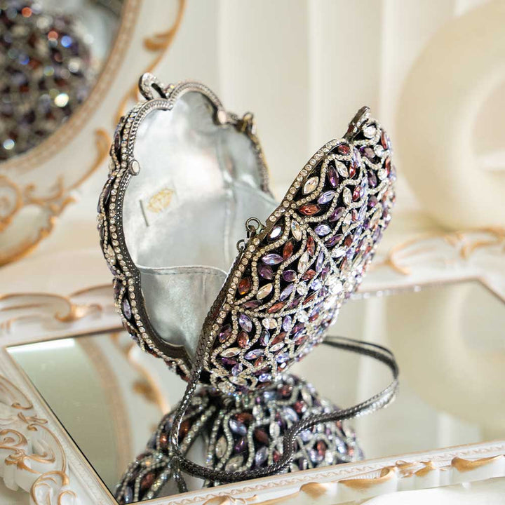 Orchid Crystal Clutch Bag