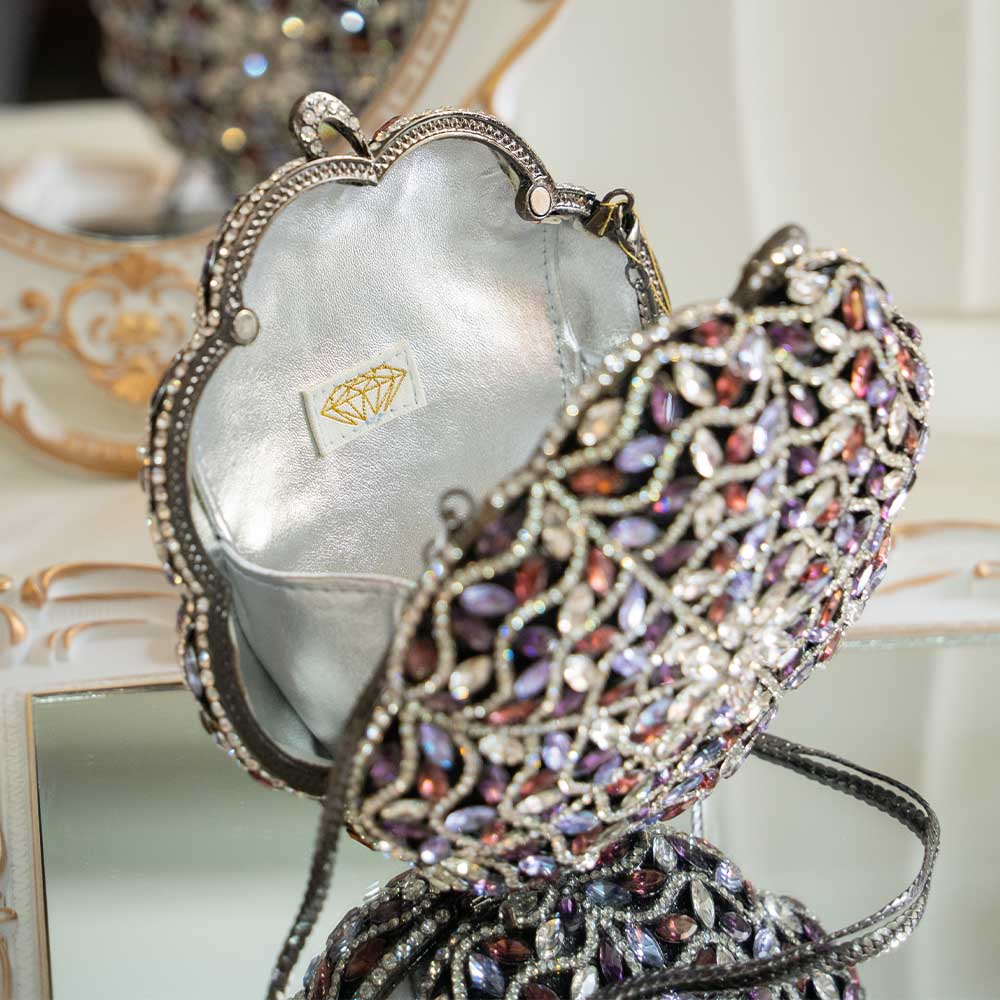 Orchid Crystal Clutch Bag