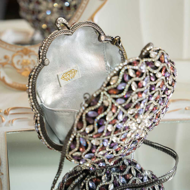 Orchid Crystal Clutch Bag