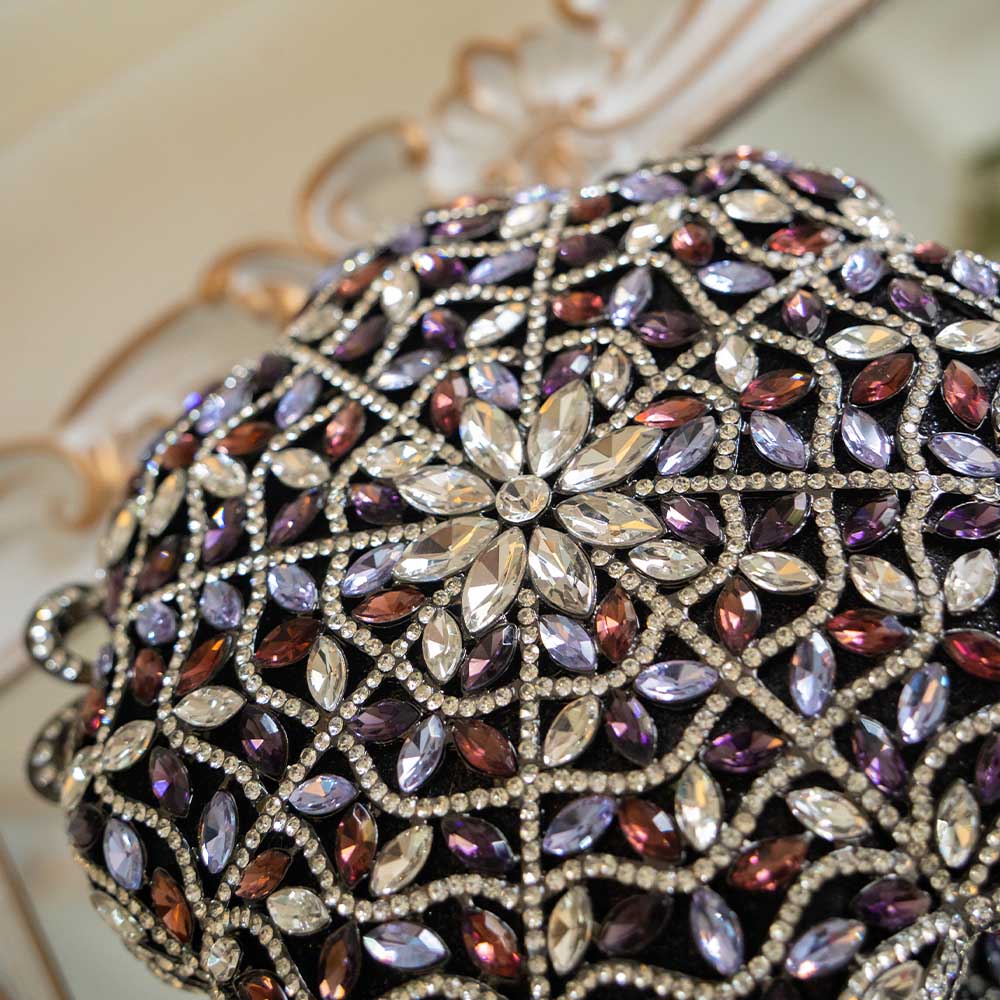Orchid Crystal Clutch Bag
