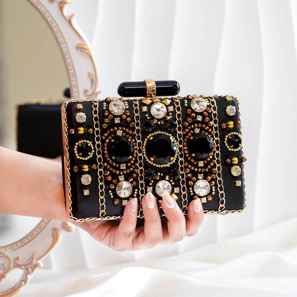 Funky Black Clutch Bag