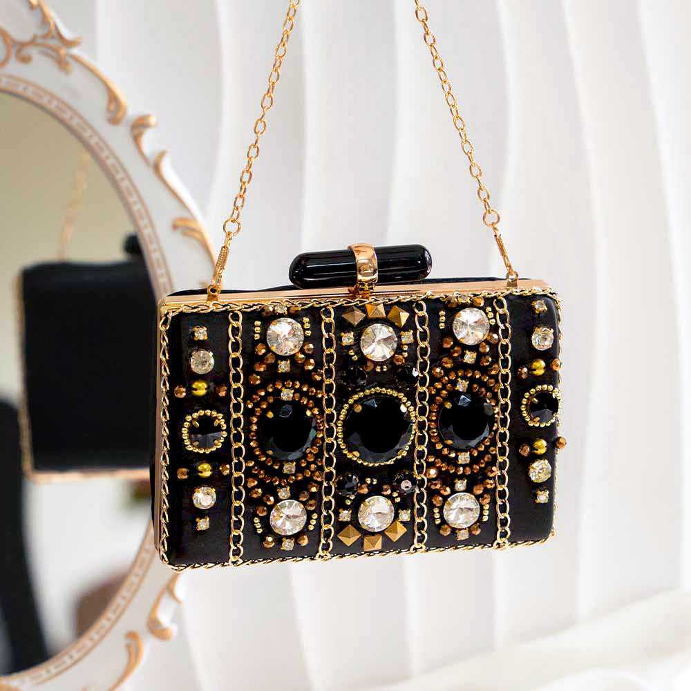 Funky Black Clutch Bag