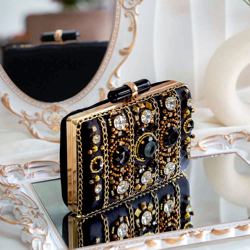 Funky Black Clutch Bag