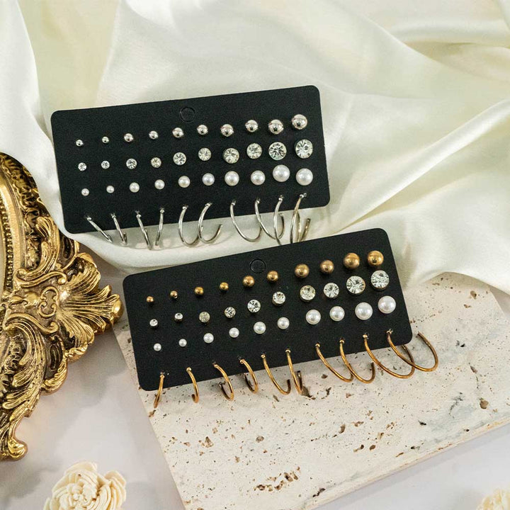 Minimal Fashion 20 Pairs Earring Set