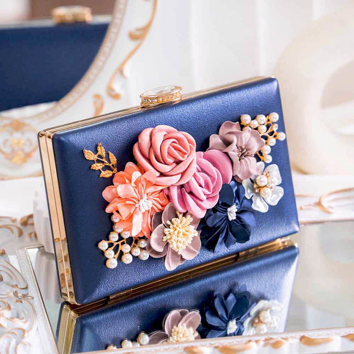 Floral Jewel Clutch Bag