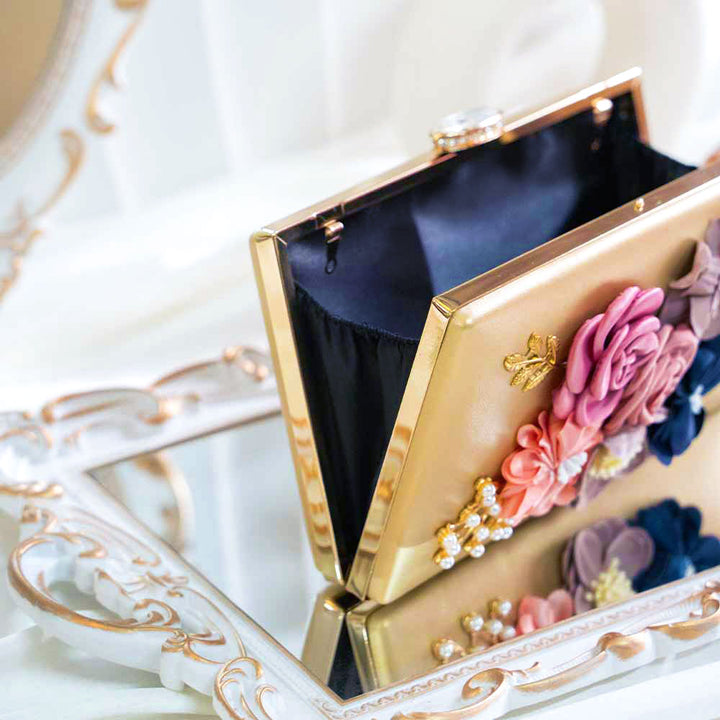 Floral Jewel Clutch Bag