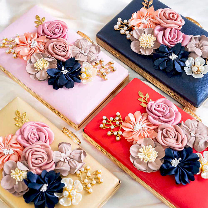 Floral Jewel Clutch Bag