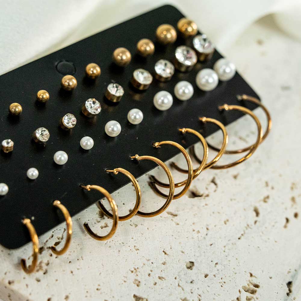 Minimal Fashion 20 Pairs Earring Set