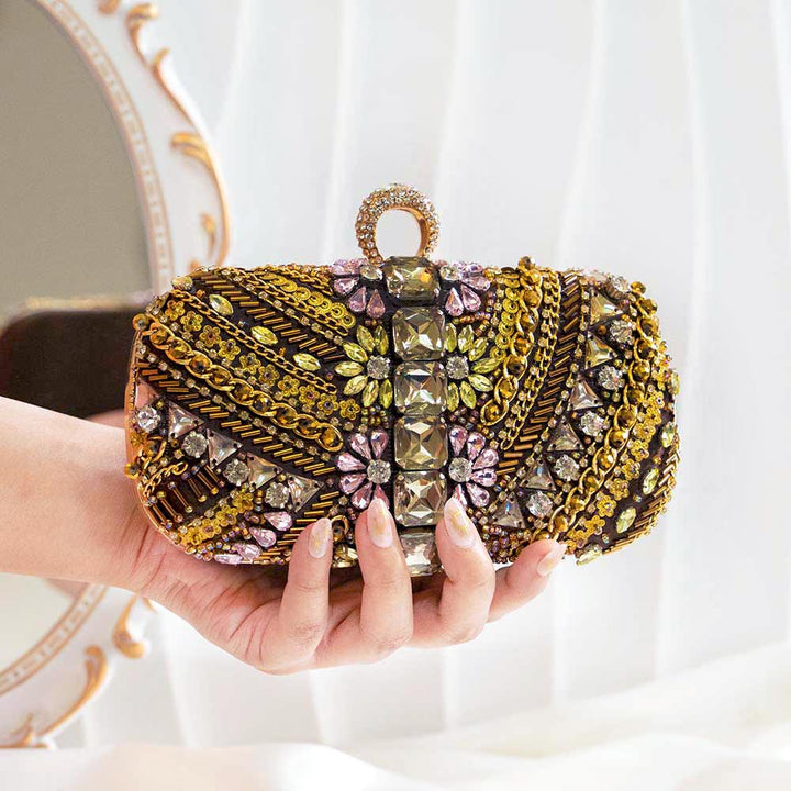 Gold Diva Clutch Bag