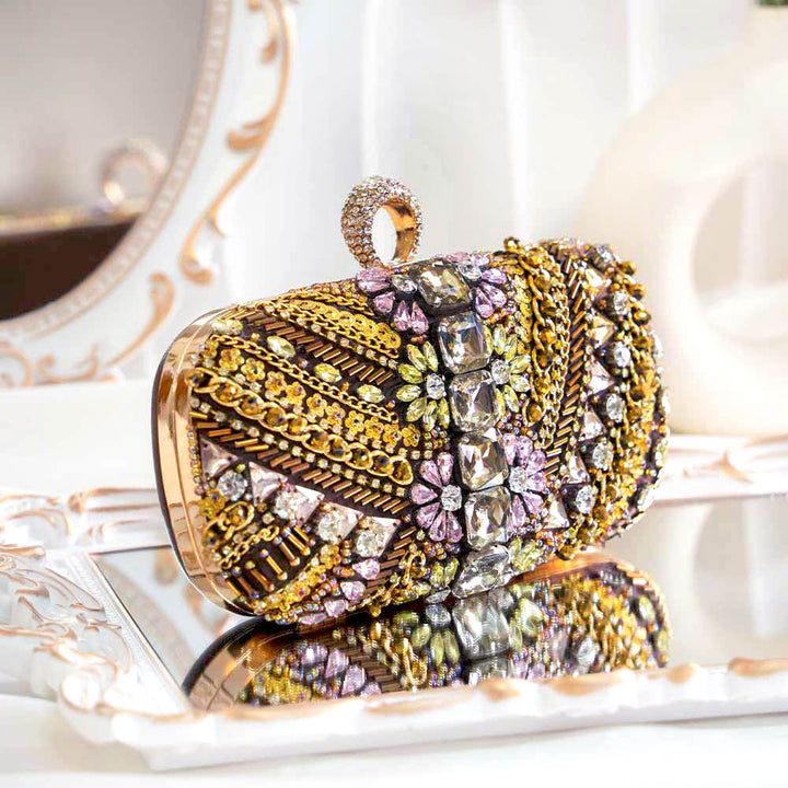 Gold Diva Clutch Bag