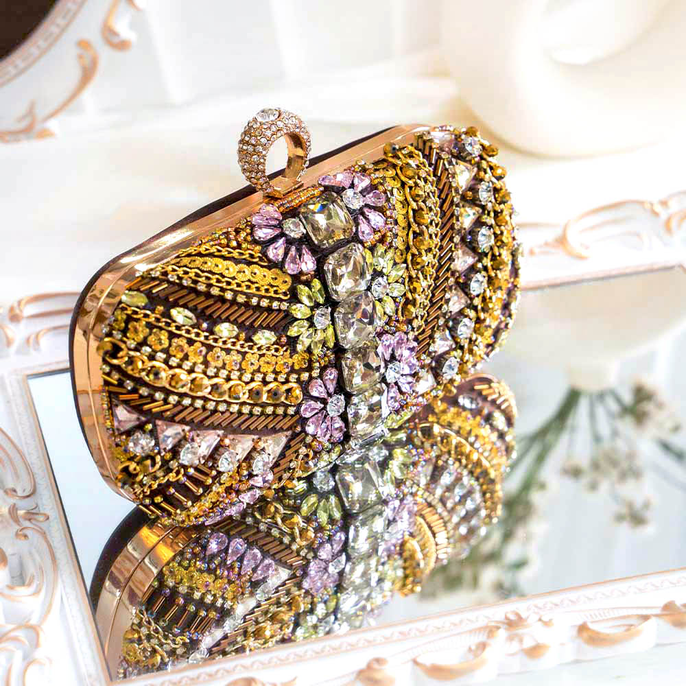 Gold Diva Clutch Bag