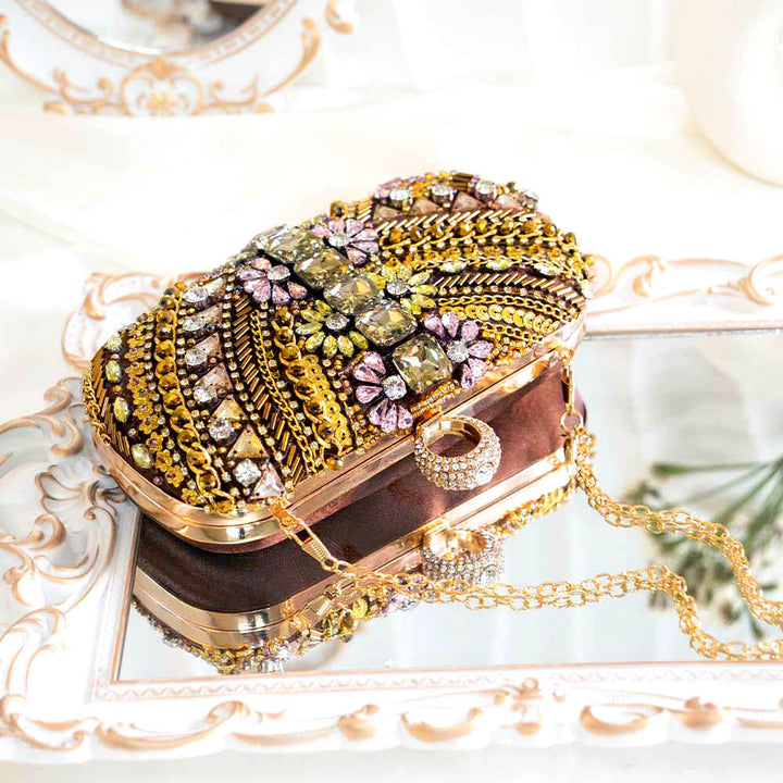 Gold Diva Clutch Bag