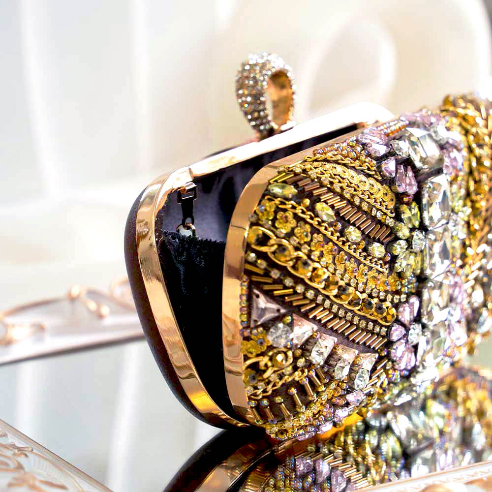 Gold Diva Clutch Bag