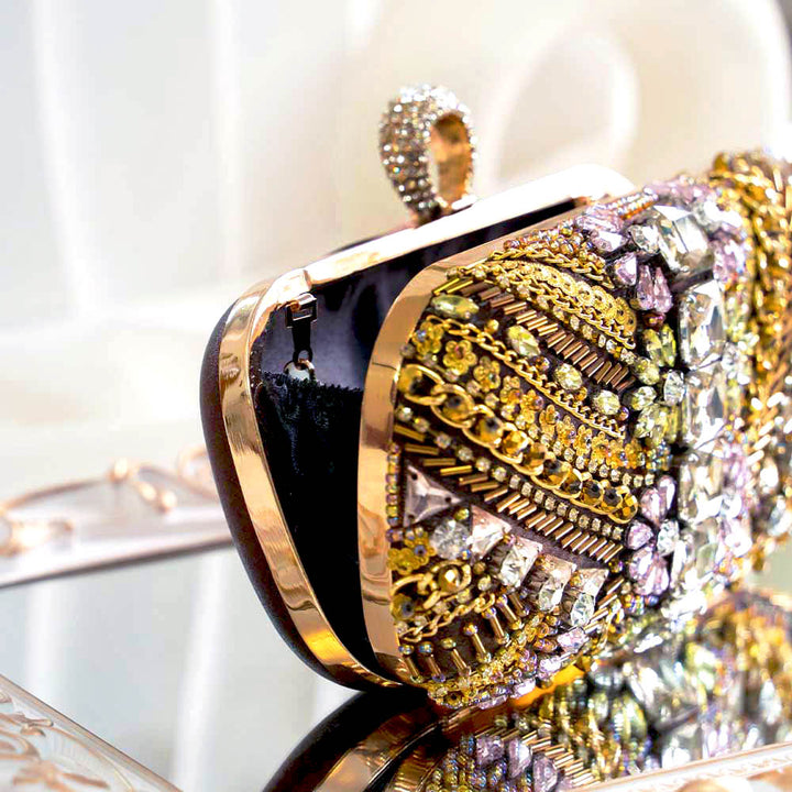 Gold Diva Clutch Bag