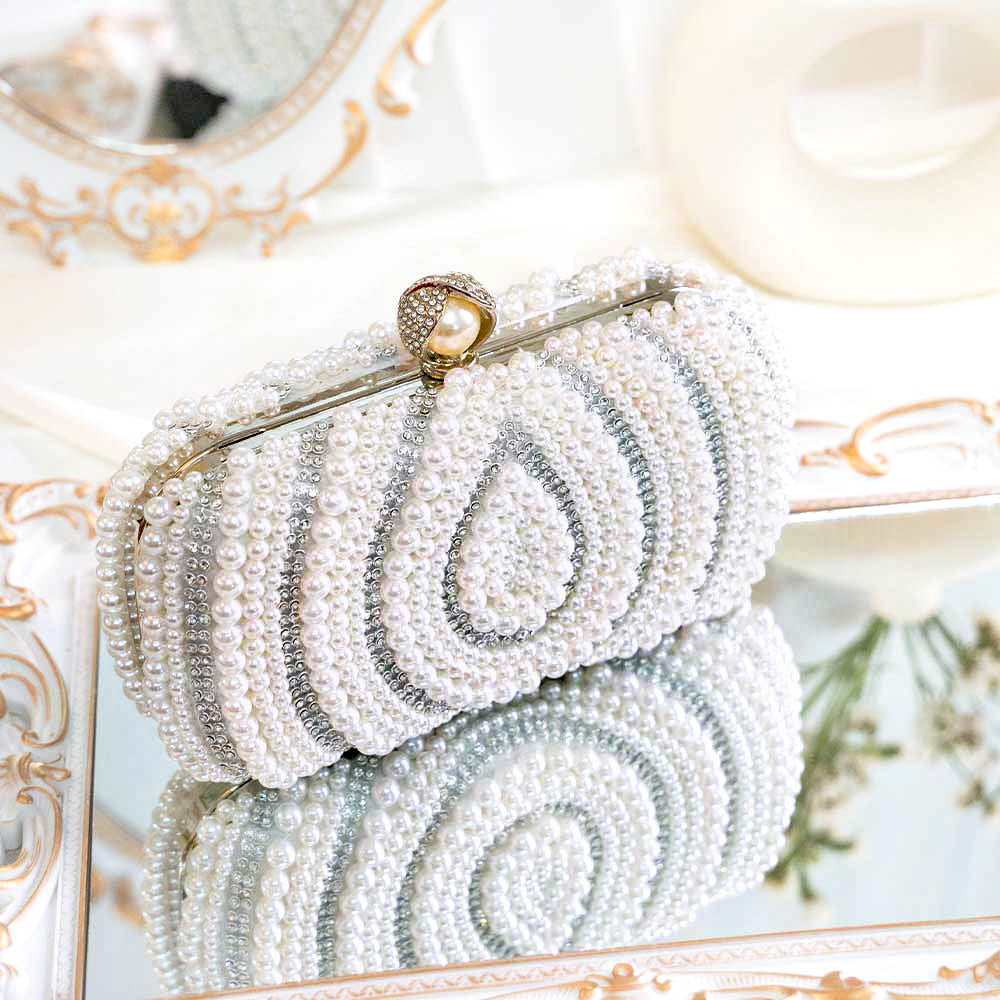 Pearl Drop Clutch Bag