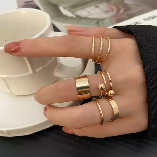 Multi Layer Solid Rings Set Of 4