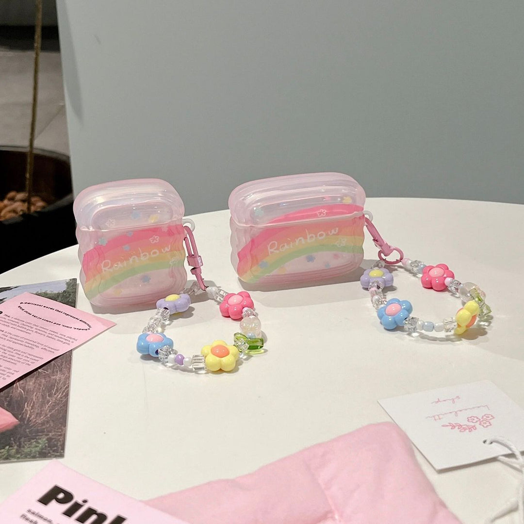 Pink Rainbow Airpod Case Cover