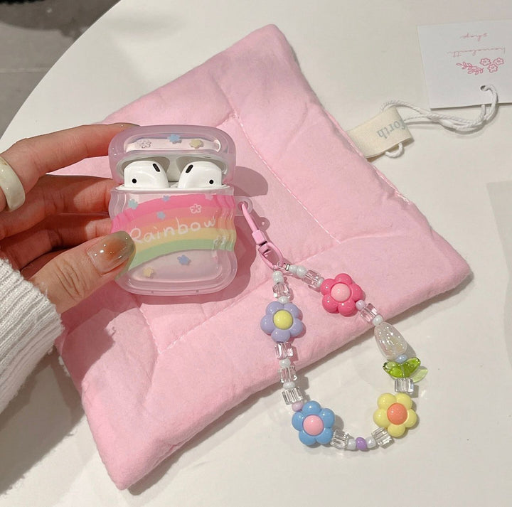 Pink Rainbow Airpod Case Cover