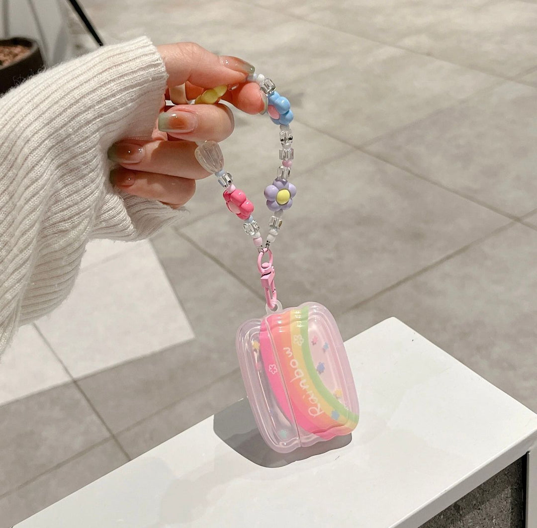 Pink Rainbow Airpod Case Cover