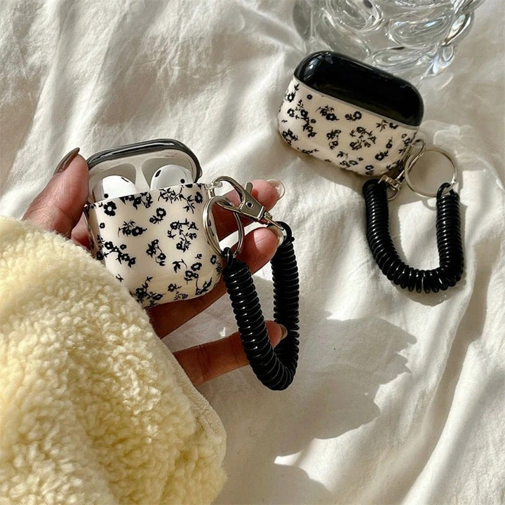 Black Floral Airpod Case Cover
