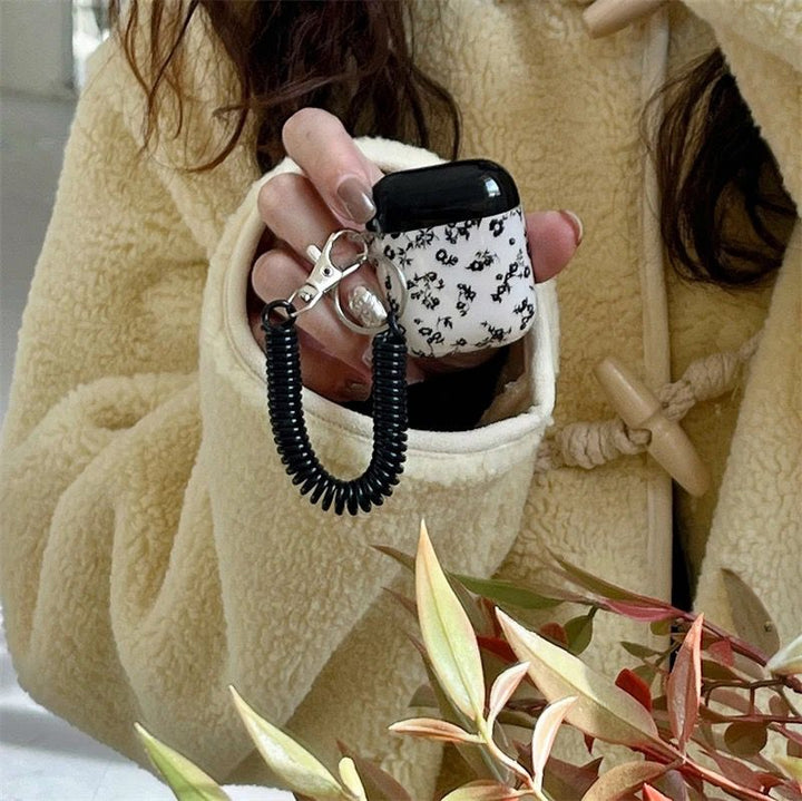 Black Floral Airpod Case Cover