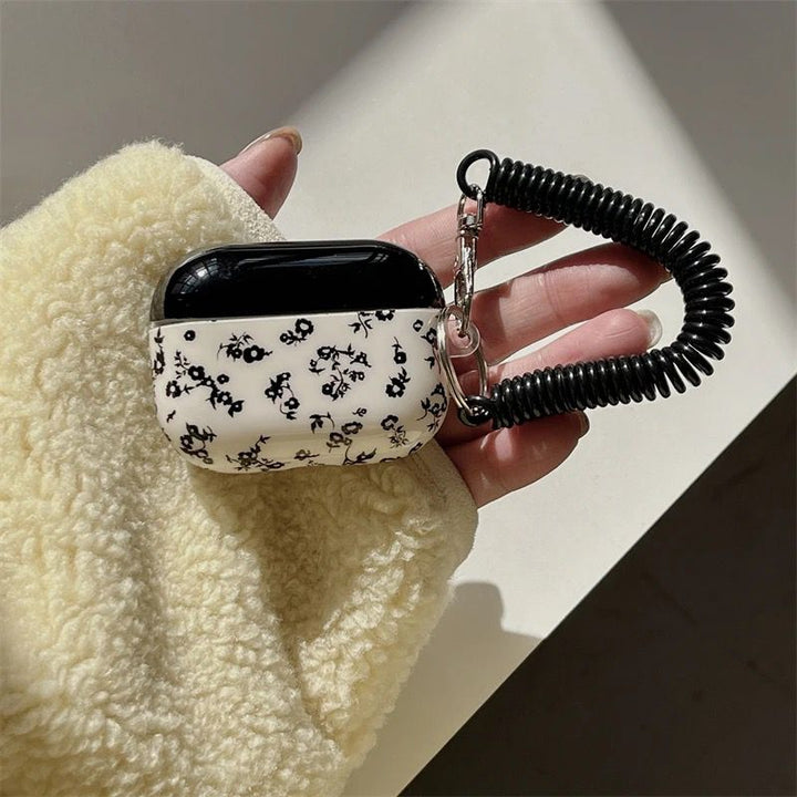 Black Floral Airpod Case Cover