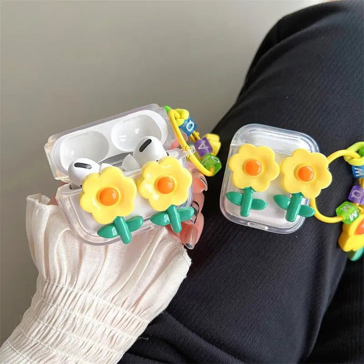 Sunflower Charm Airpod Case Cover