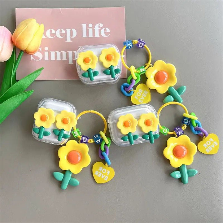 Sunflower Charm Airpod Case Cover