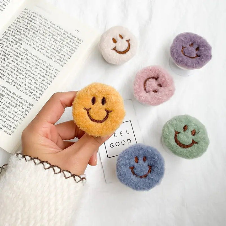 Smiley Plush Pop Socket