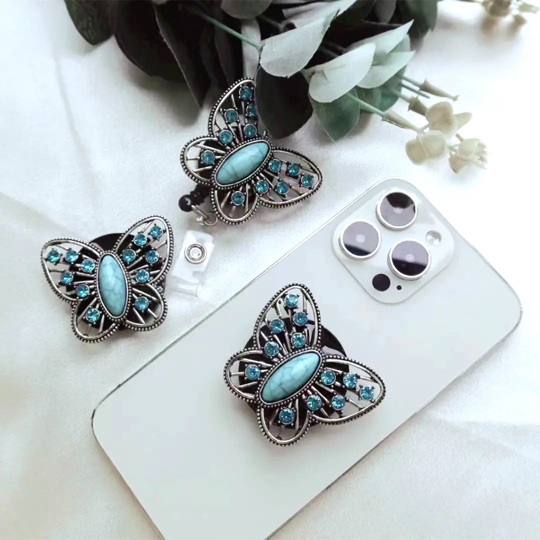 Blue Butterfly Pop Socket