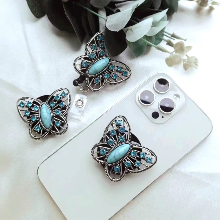 Blue Butterfly Pop Socket