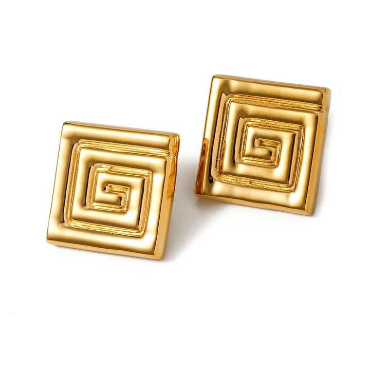 Chunky Spiral Stud Stainless Steel Earring