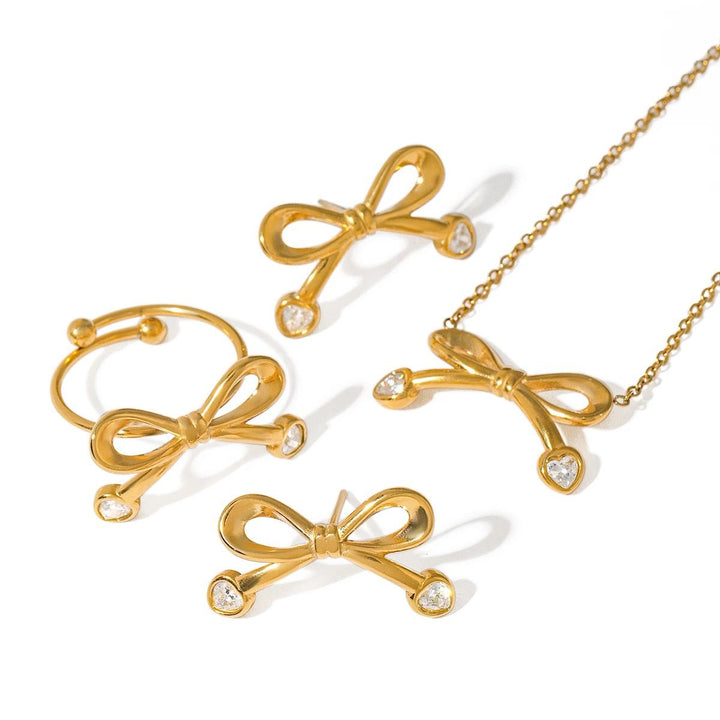 Whimsical Bow Necklace Set Combo
