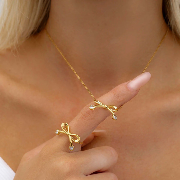 Whimsical Bow Necklace Set Combo