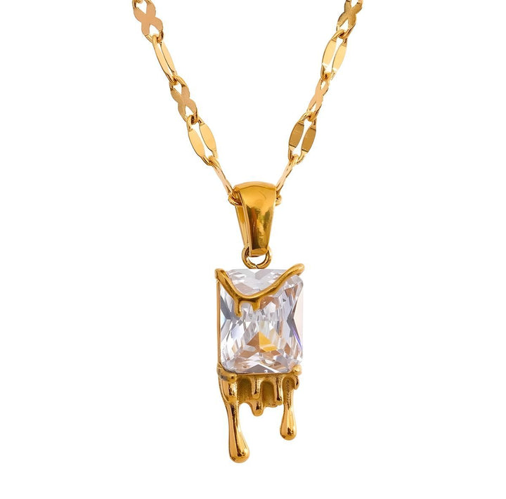 Melting Diamond Stainless Steel Necklace