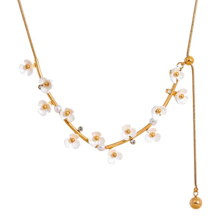 Sweet Flowers Stainless Steel Necklace