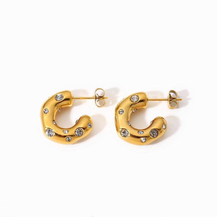 Zircon Hoops Stainless Steel Earring