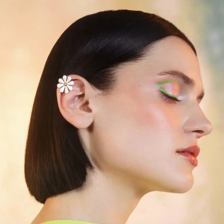 Daisy Ear Cuff Stainless Steel Earring (2 Pcs)