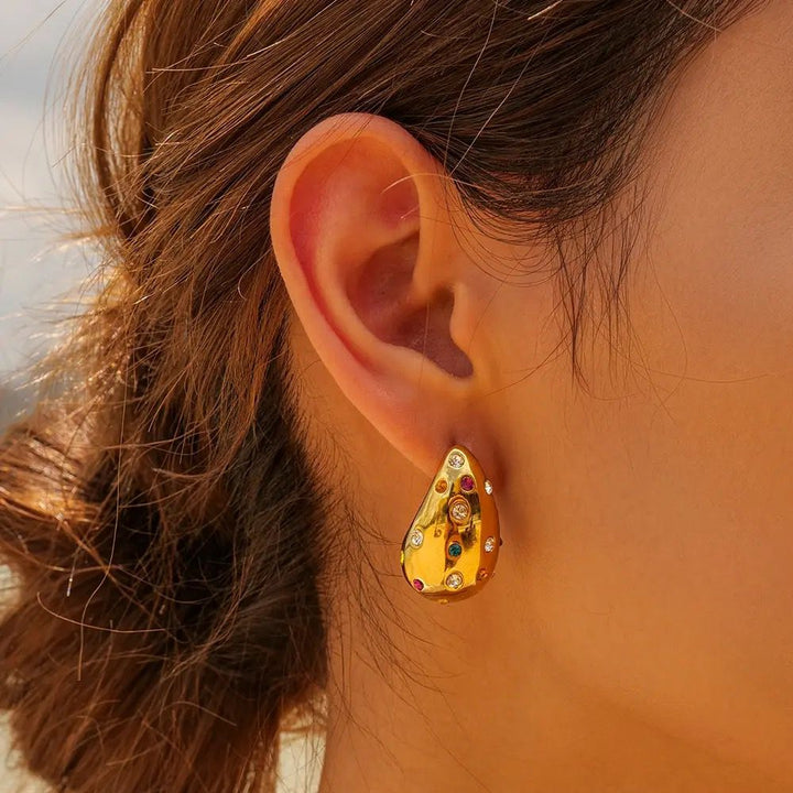 Tear Drop Stainless Steel Earring