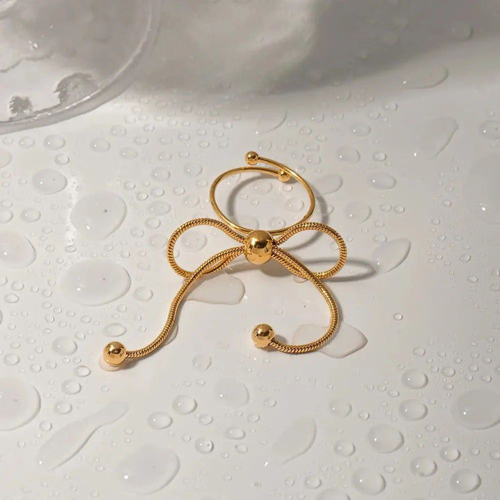 Bow Knot Ring & Earring Set