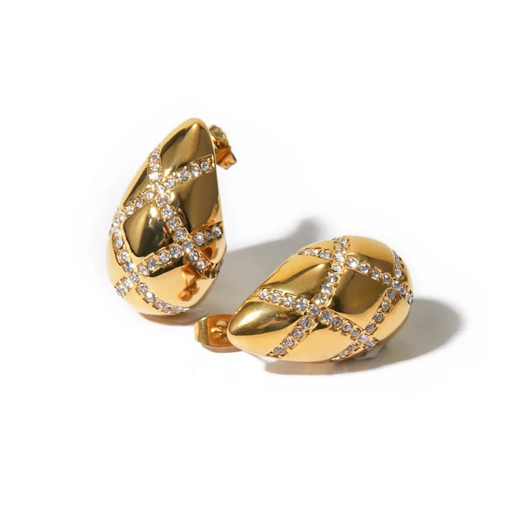 Twilight Tear Drop Stainless Steel Earring