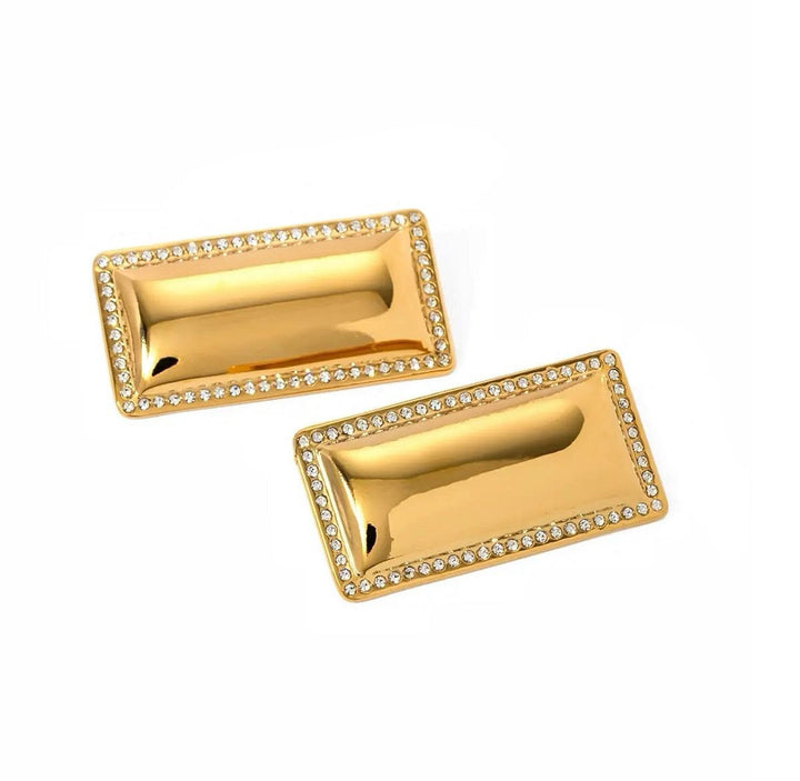 Bold Block Stainless Steel Earring